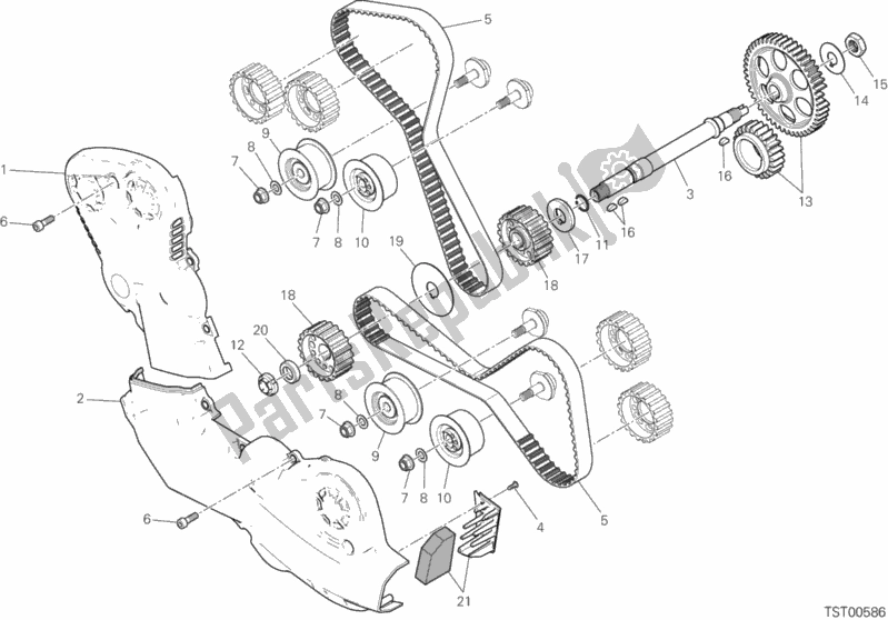 Tutte le parti per il Sistema Di Cronometraggio del Ducati Monster 1200 S Brasil 2020